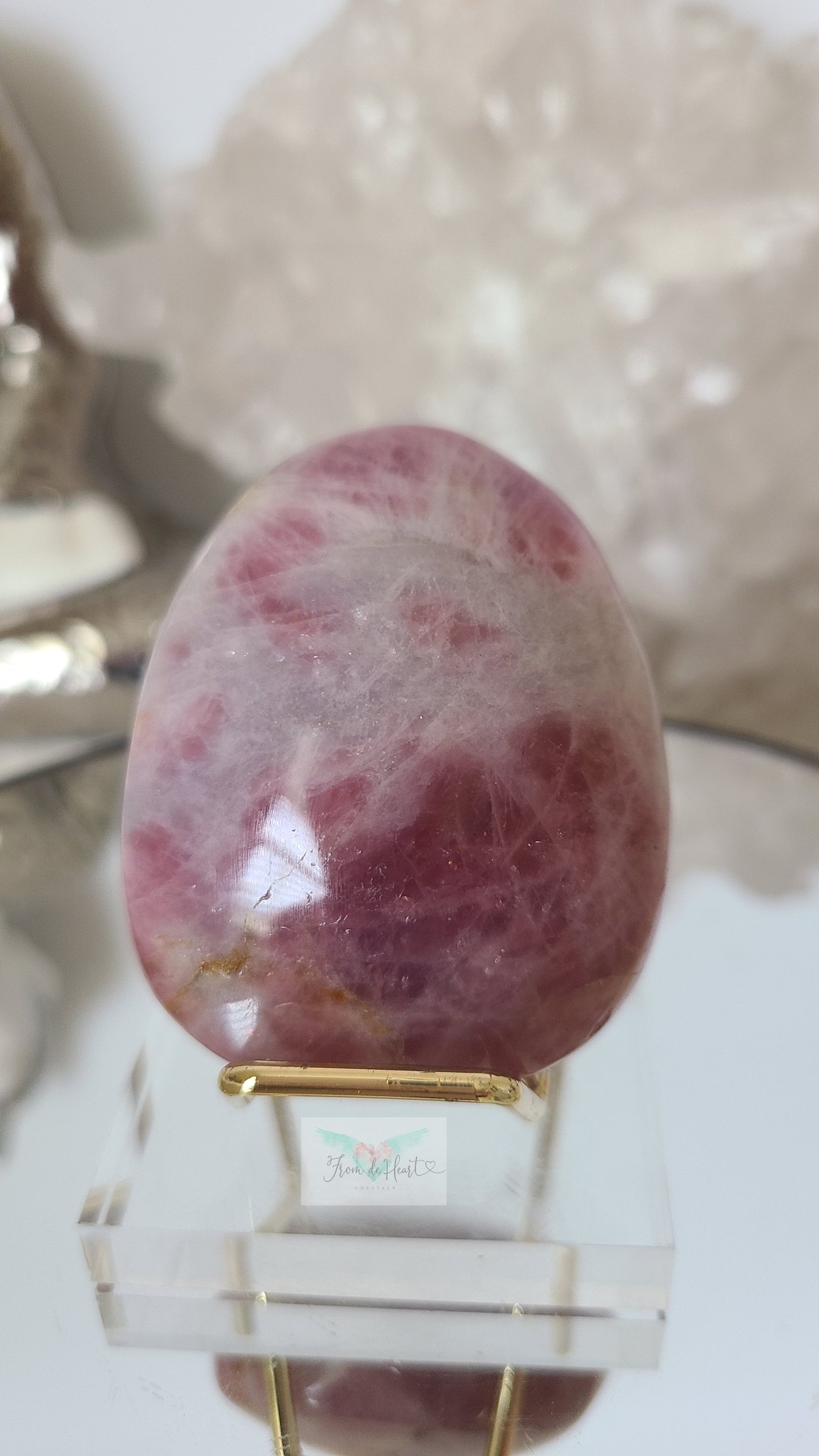 Lavender Rose Quartz Palmstone