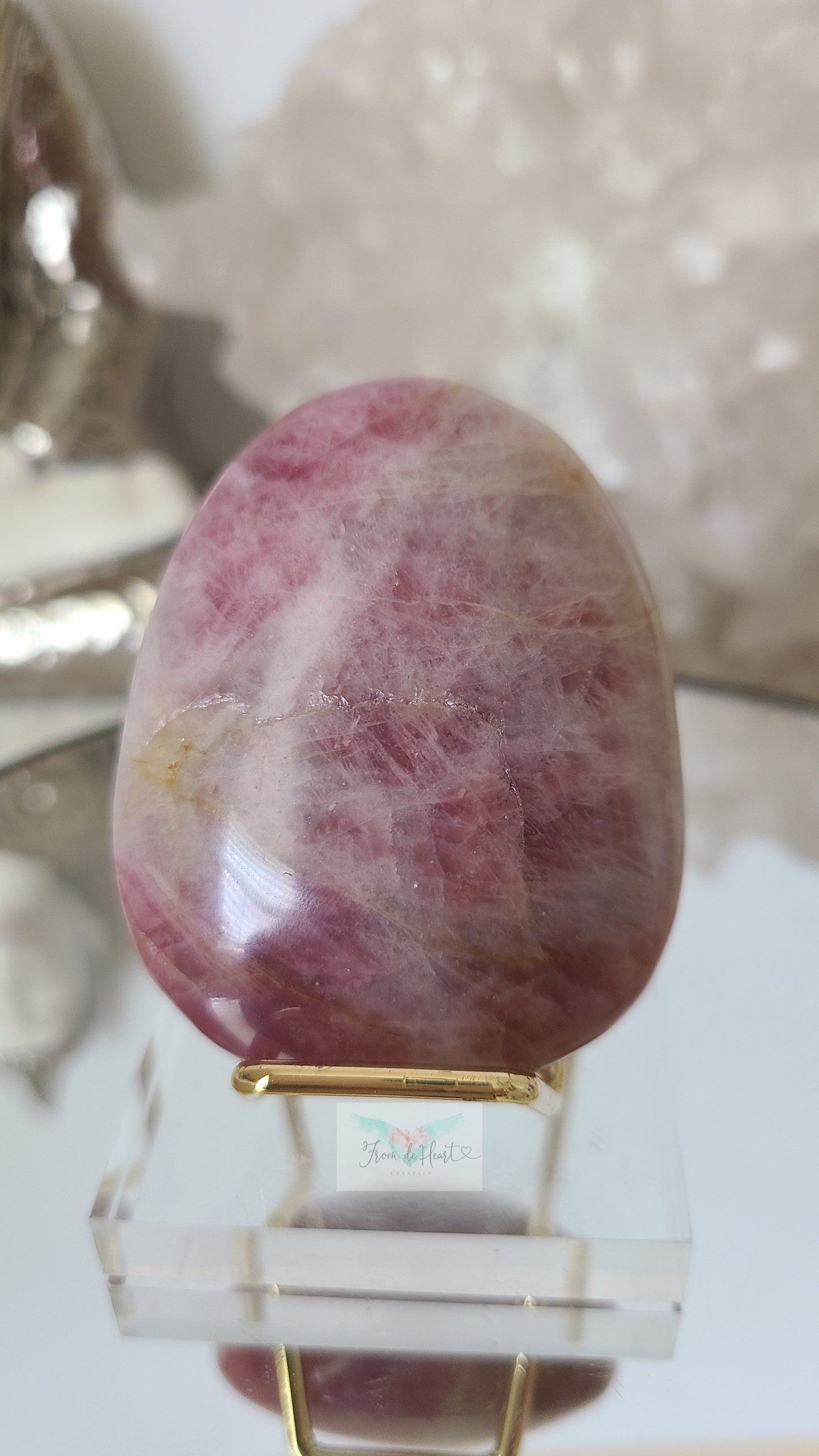 Lavender Rose Quartz Palmstone