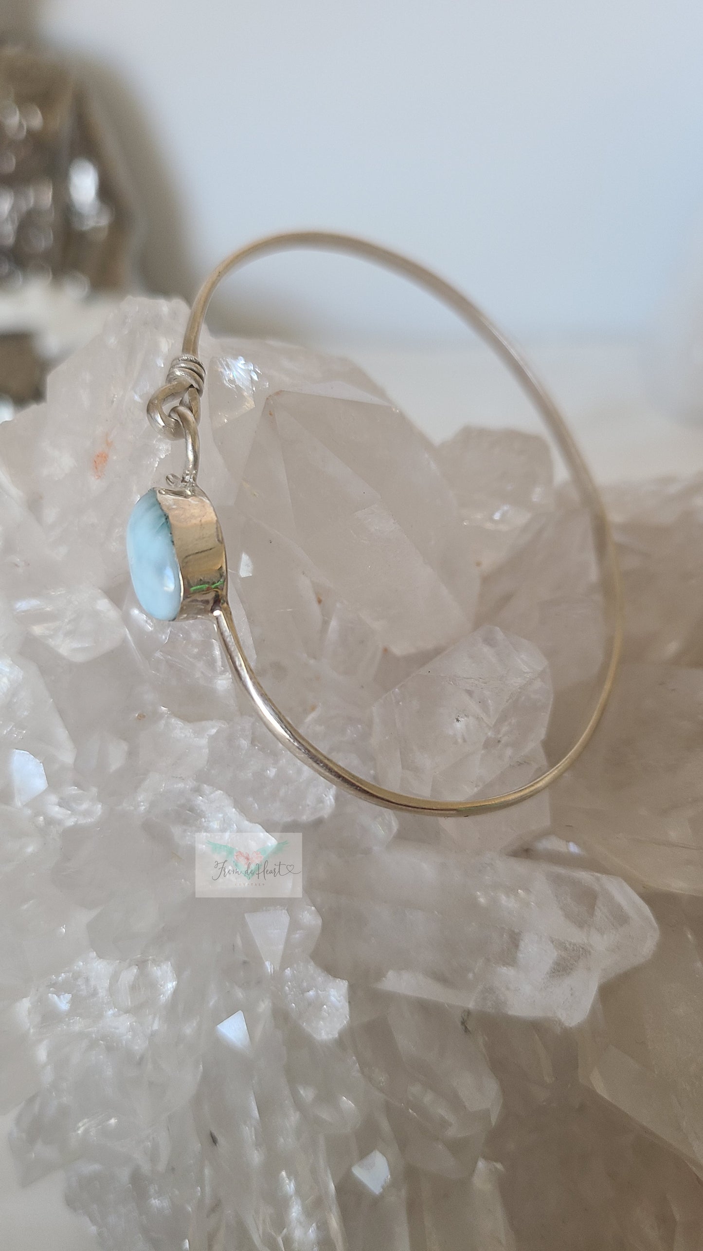 High Quality small Larimar Hook Bracelet