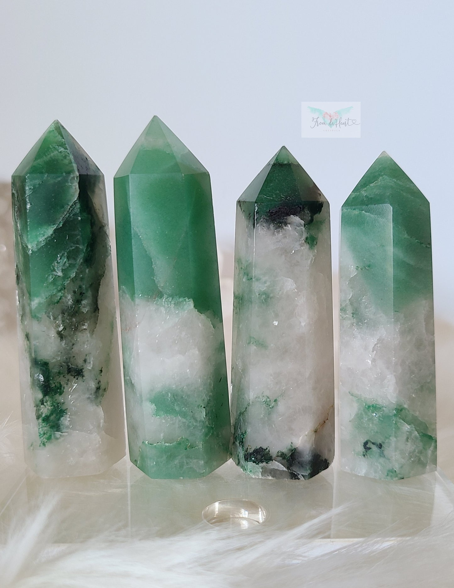 Green Aventurine and Quartz Tower (B)