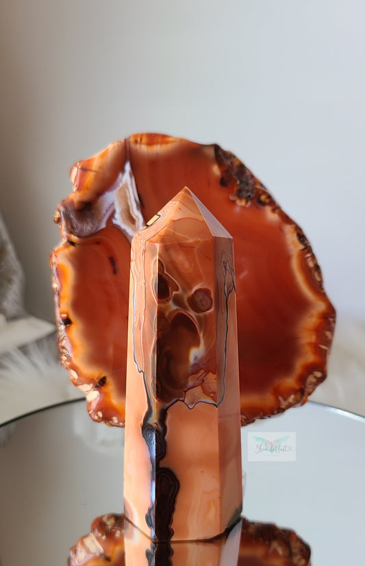 Carnelian Slab and Tower Pair (SALE)