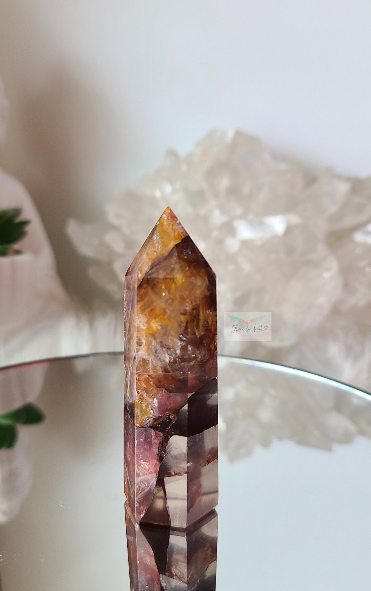 Fire Quartz with Golden Healer Tower