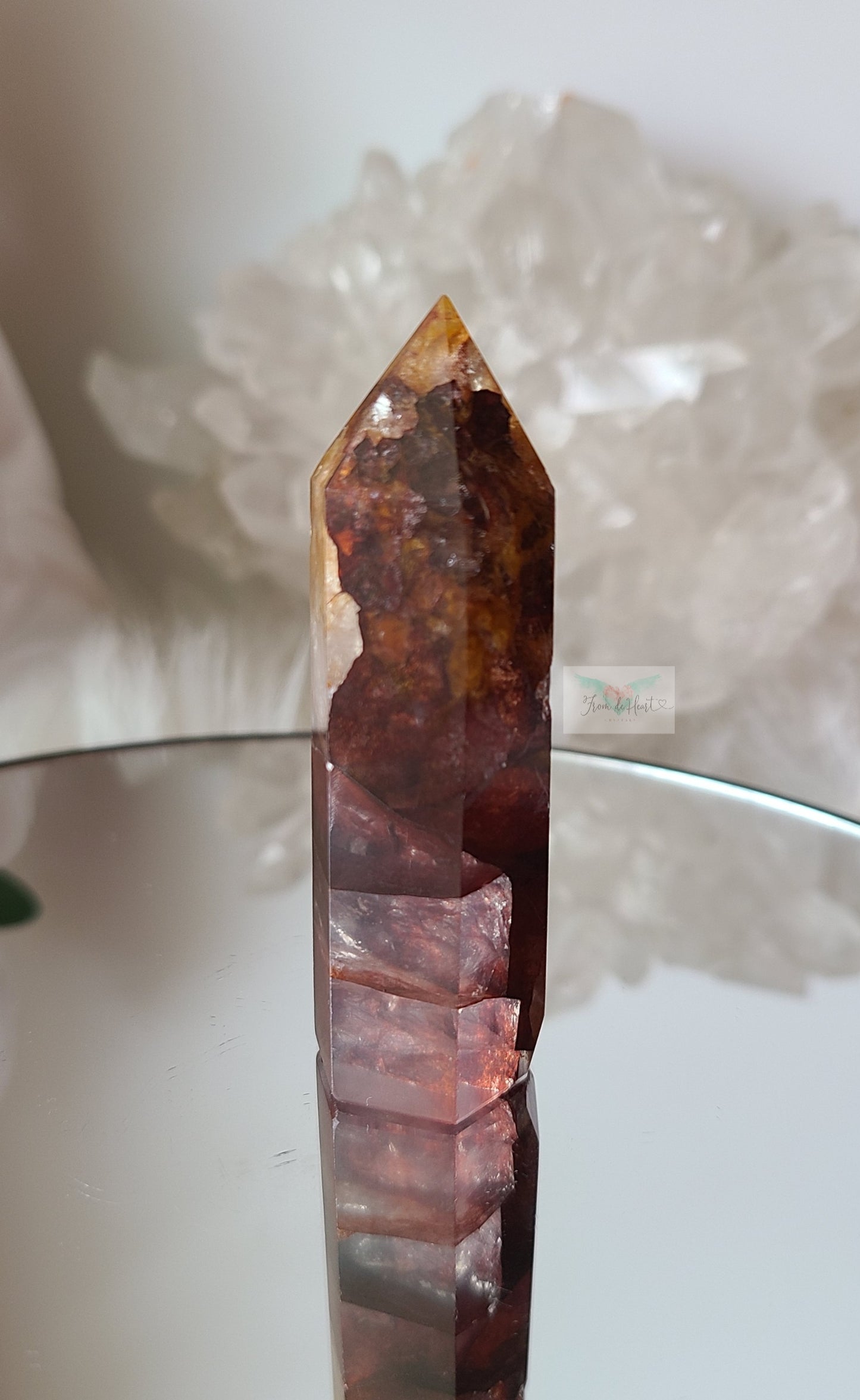 Fire Quartz with Golden Healer Tower