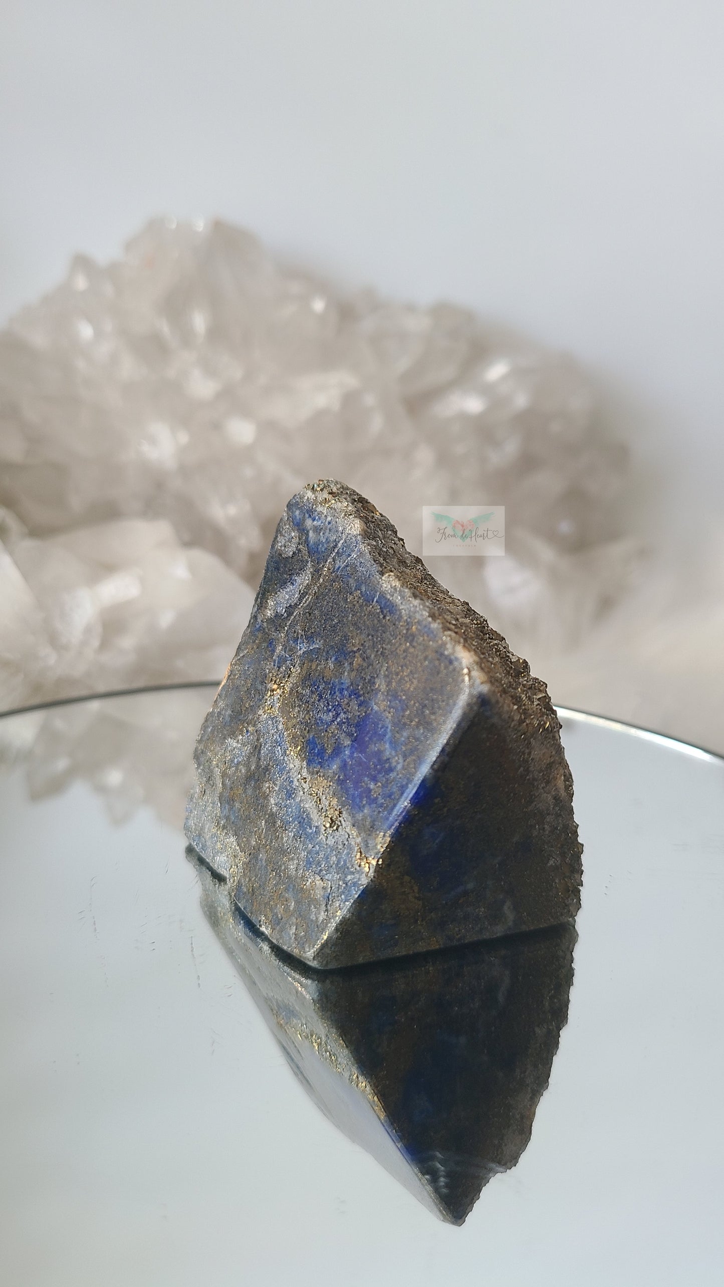 Half Polished Lapis Lazuli Pyrite Freeform (C)