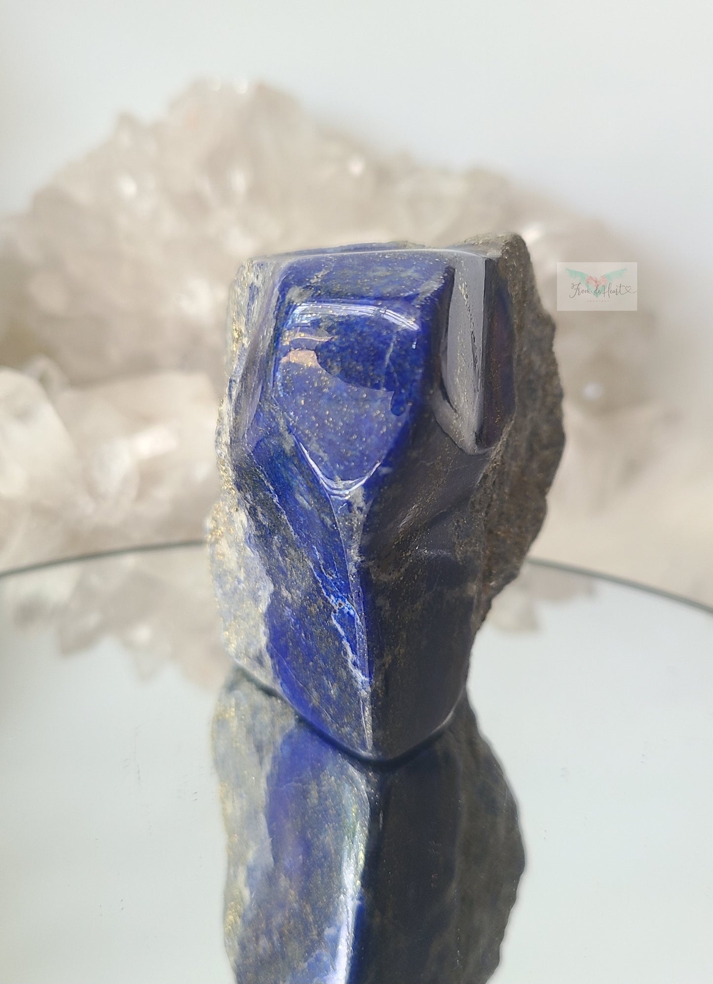 Half Polished Lapis Lazuli Pyrite Freeform (A)