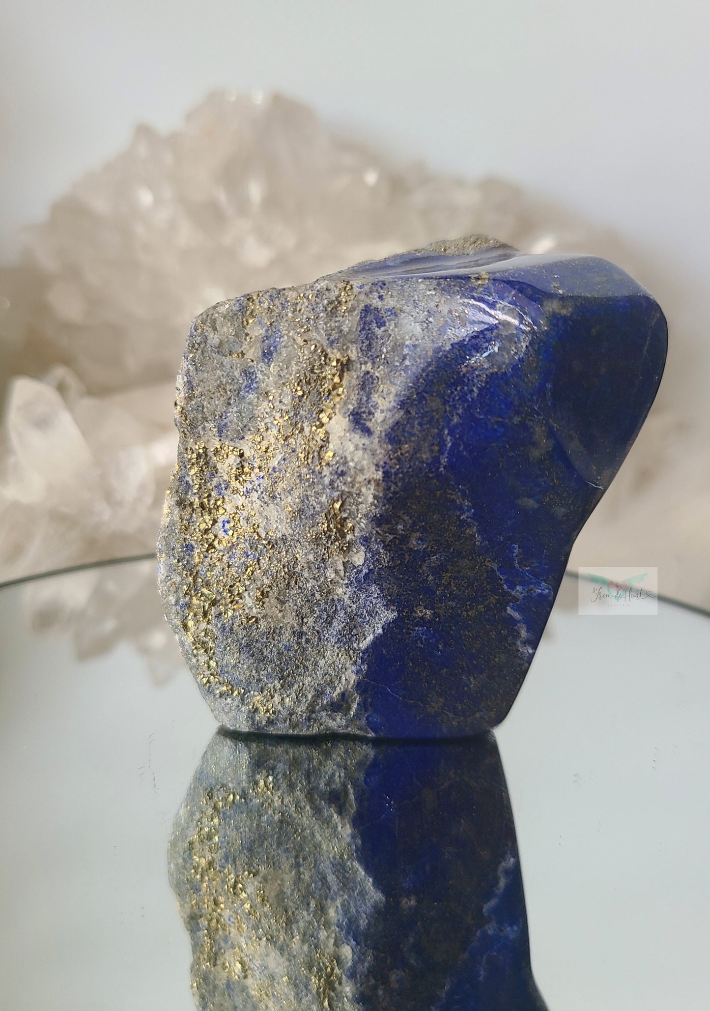 Half Polished Lapis Lazuli Pyrite Freeform (A)