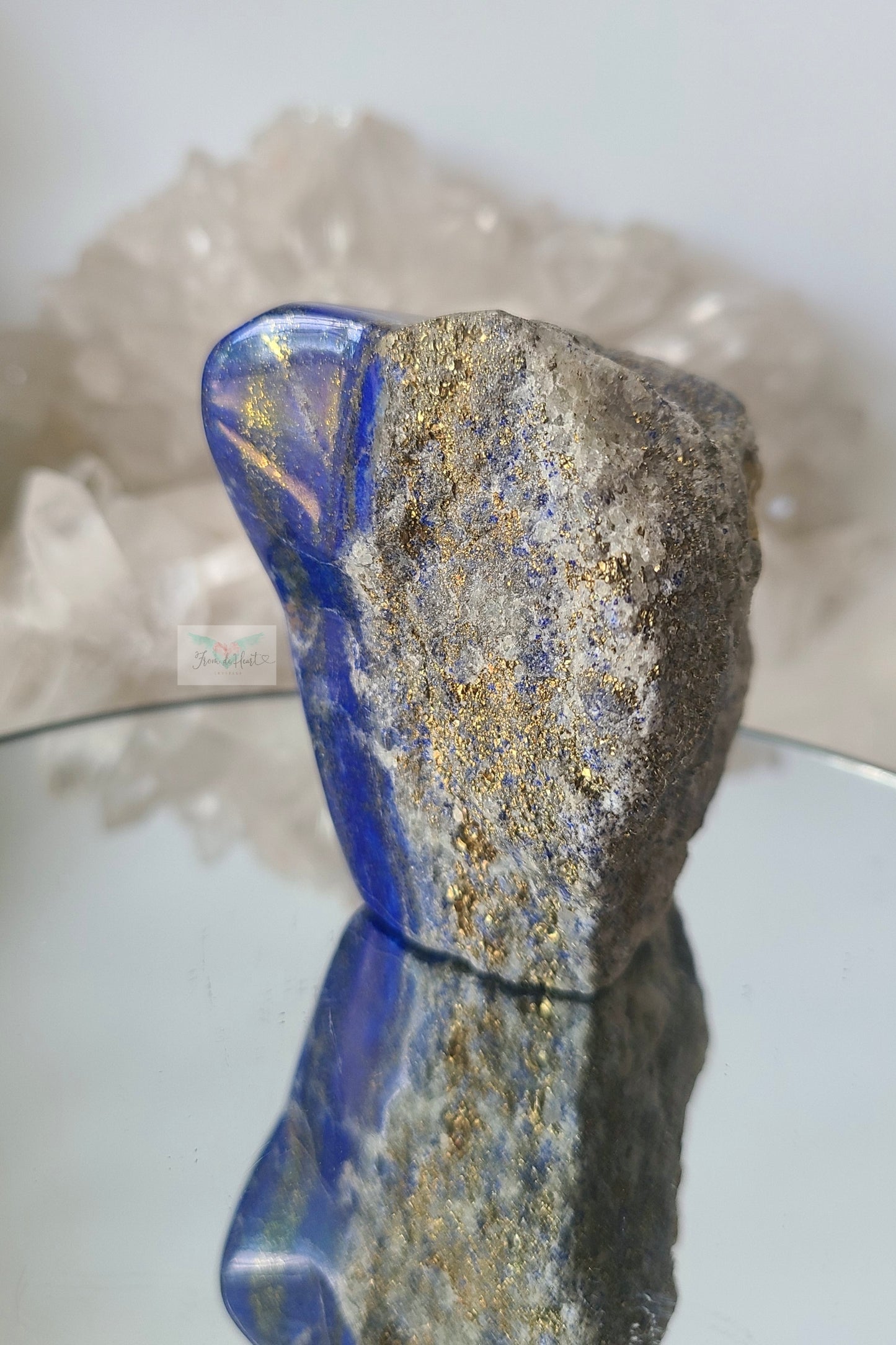 Half Polished Lapis Lazuli Pyrite Freeform (A)