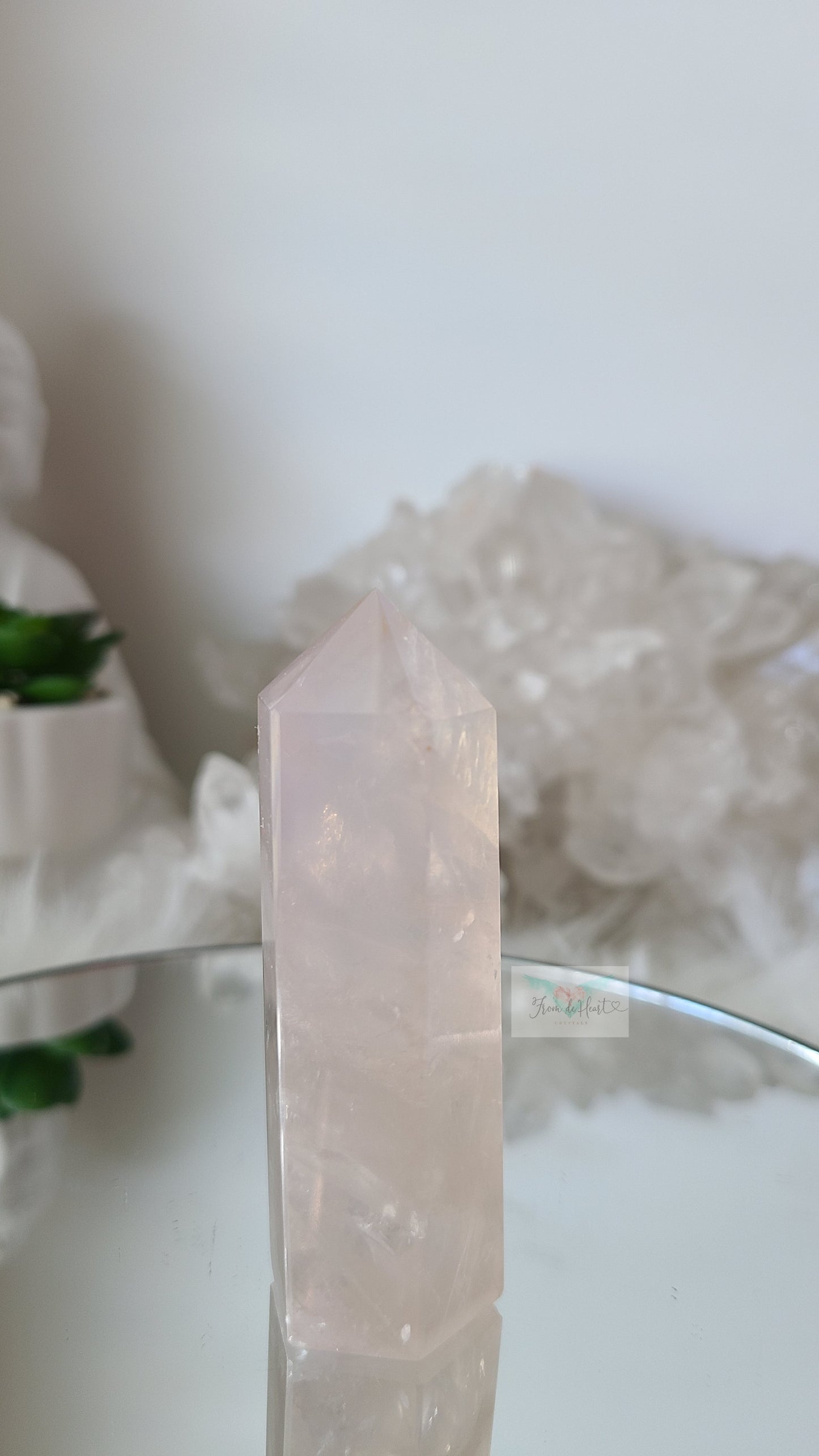 Blue Rose Quartz Tower (B)