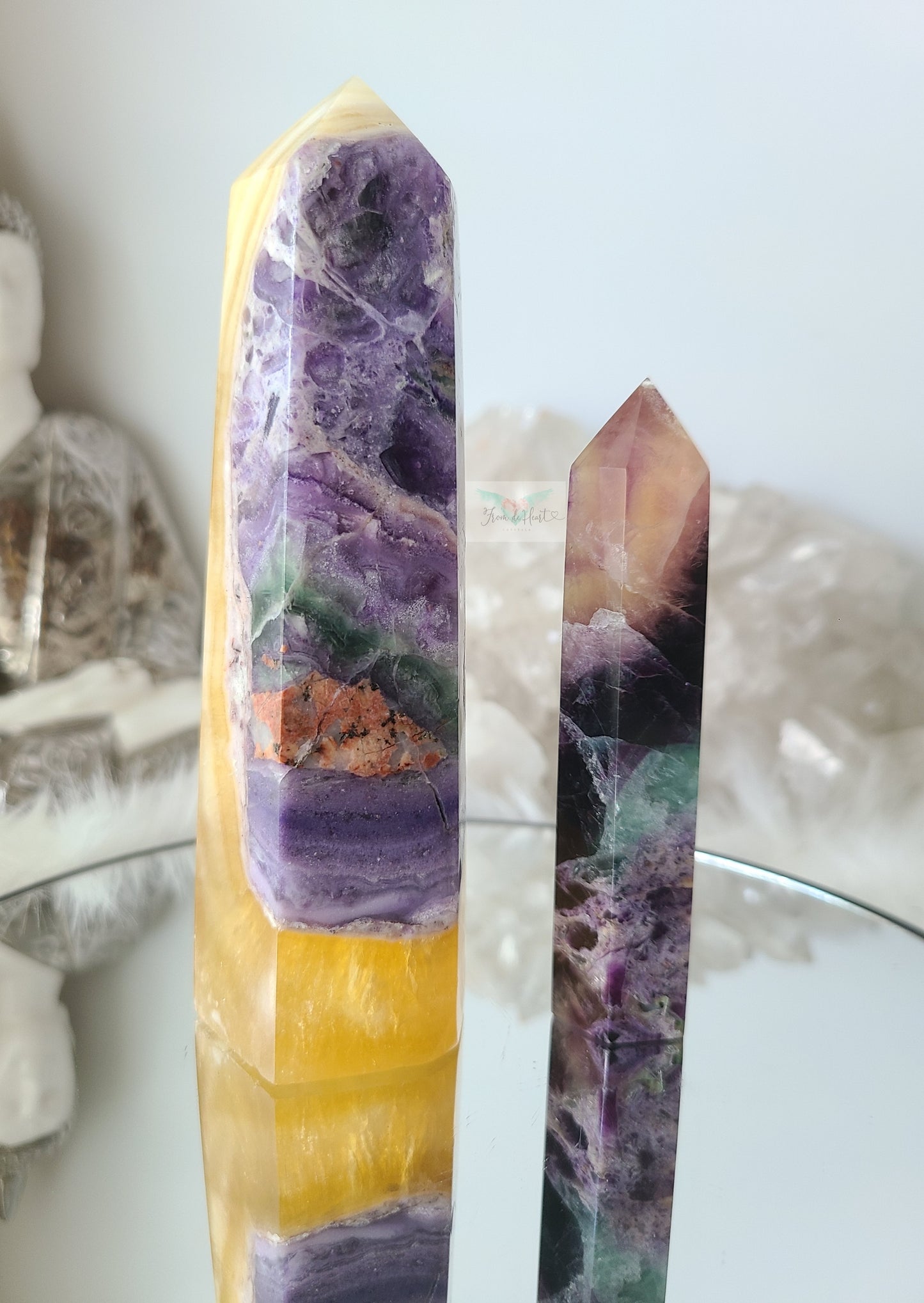 Rainbow Fluorite with Silky Fluorite Tower (Small)