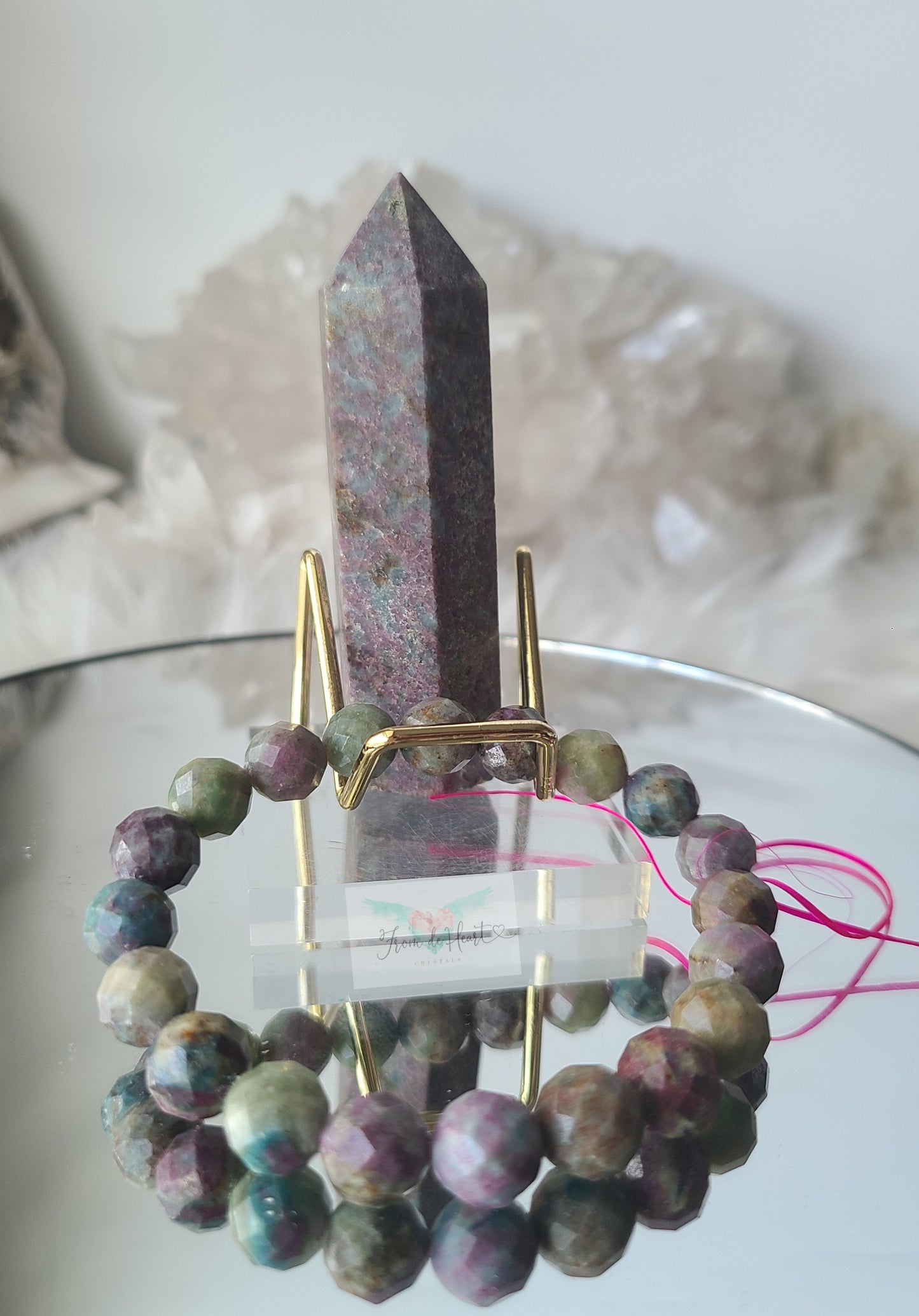 Ruby in Kyanite Tower and Faceted Bracelet Pair (C)