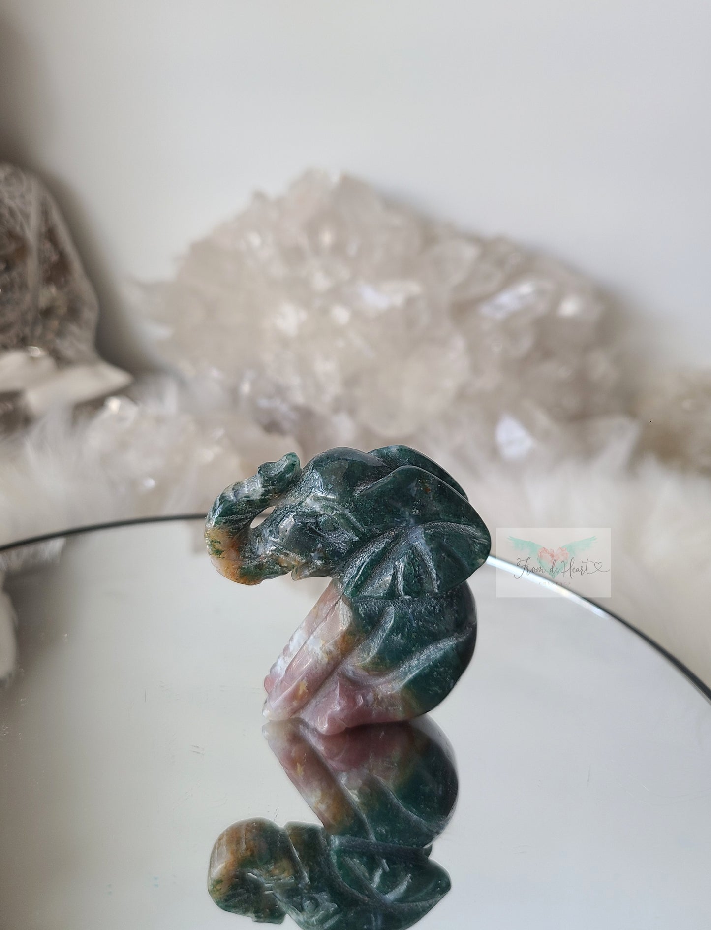 Moss Agate Elephant