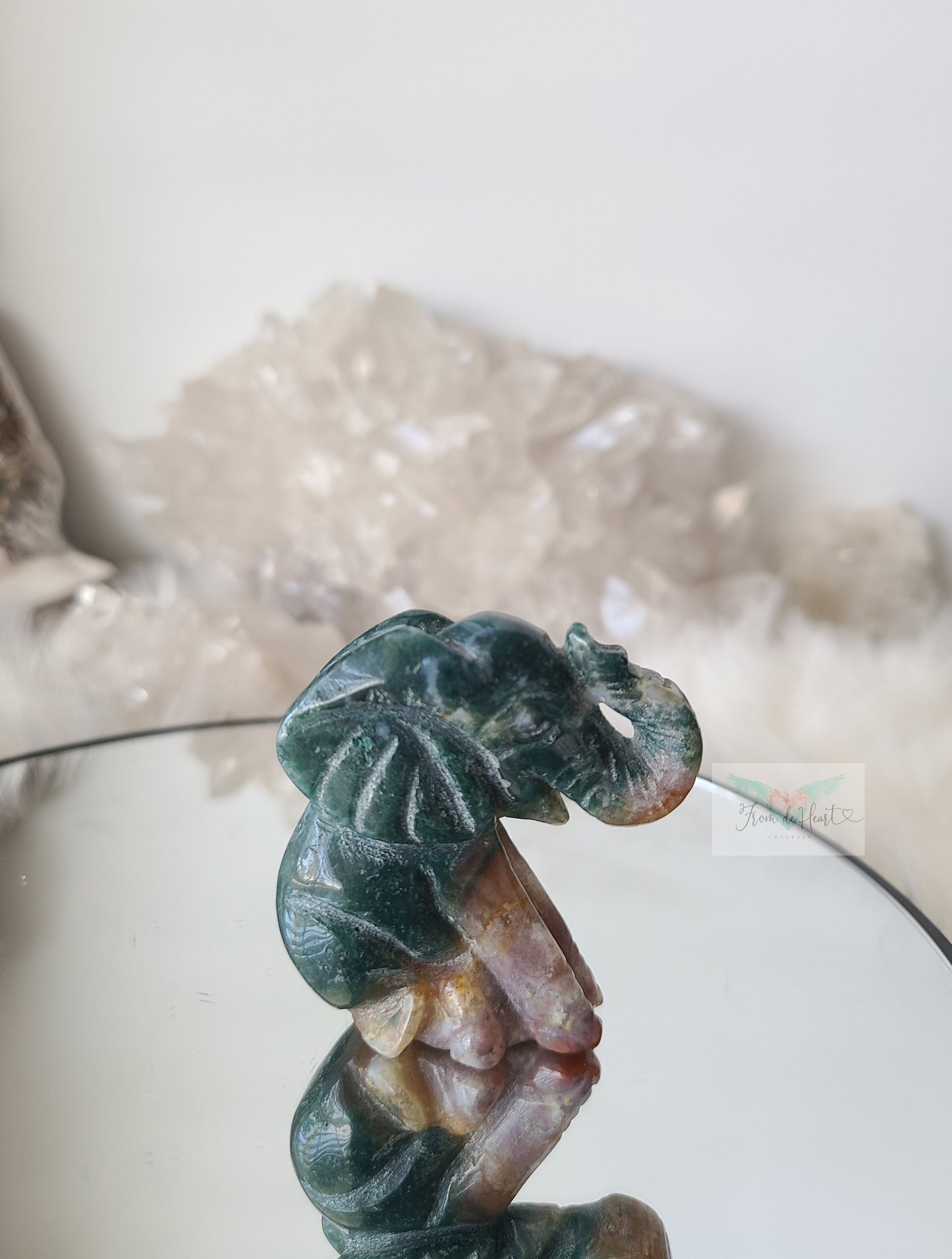 Moss Agate Elephant