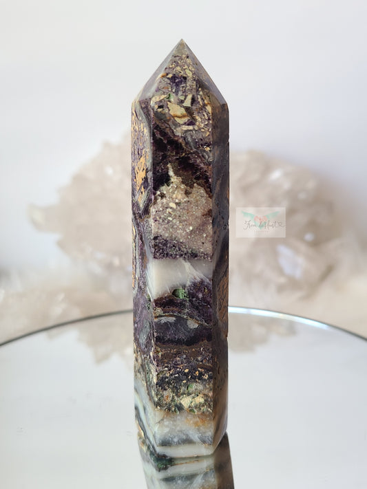 Brecciated Fluorite Tower (A)