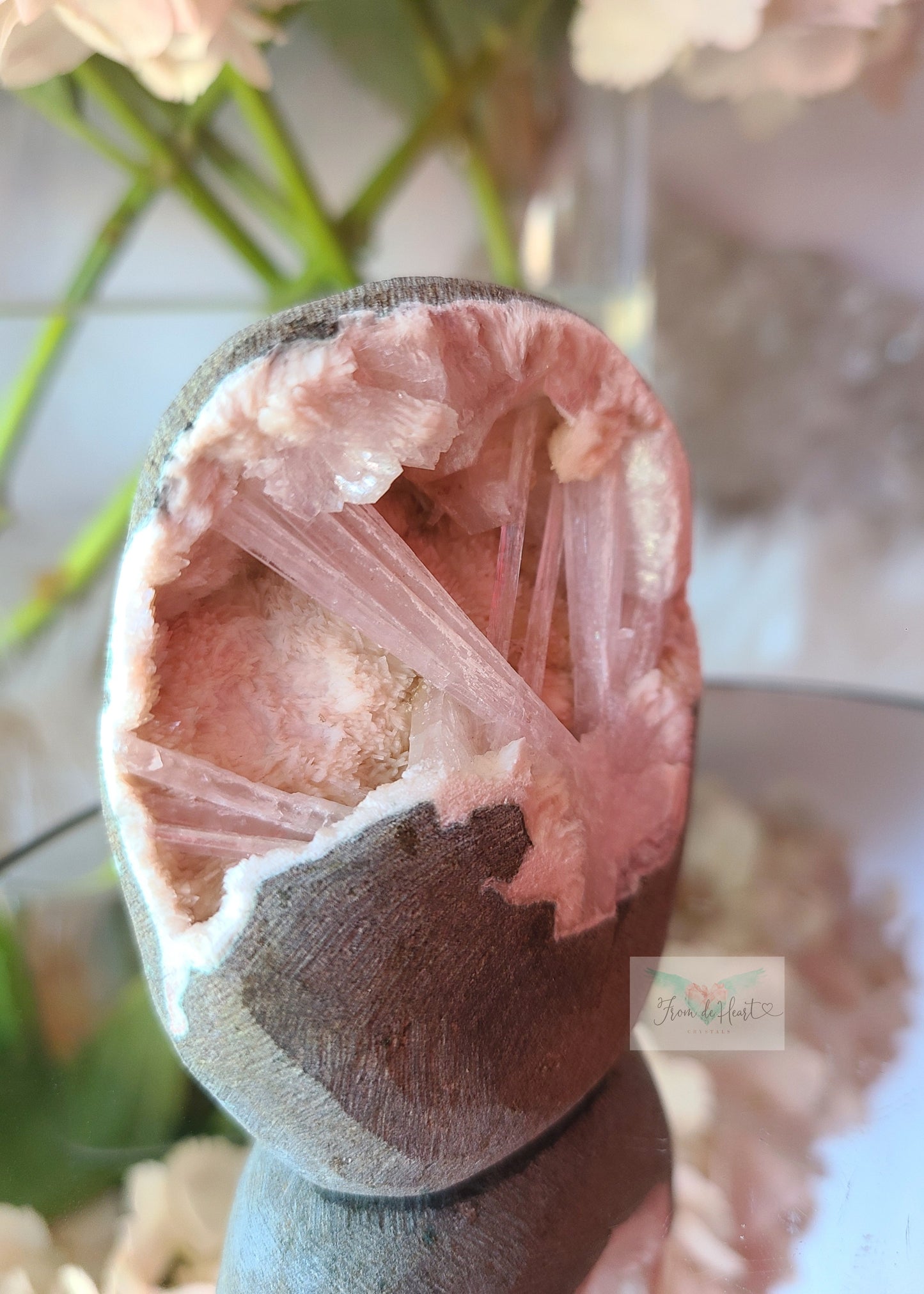 Scolecite and Stilbite Geode (Rare Find) (D)