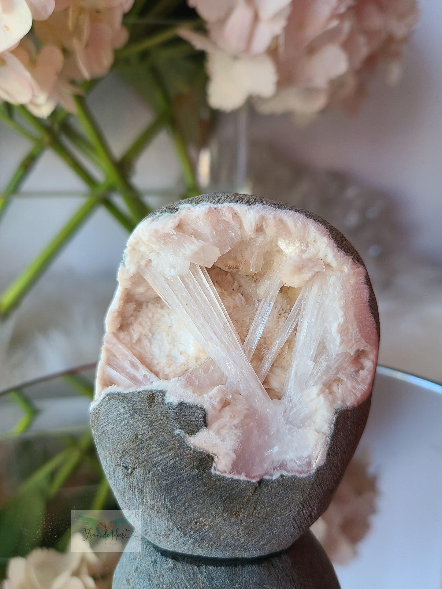 Scolecite and Stilbite Geode (Rare Find) (D)