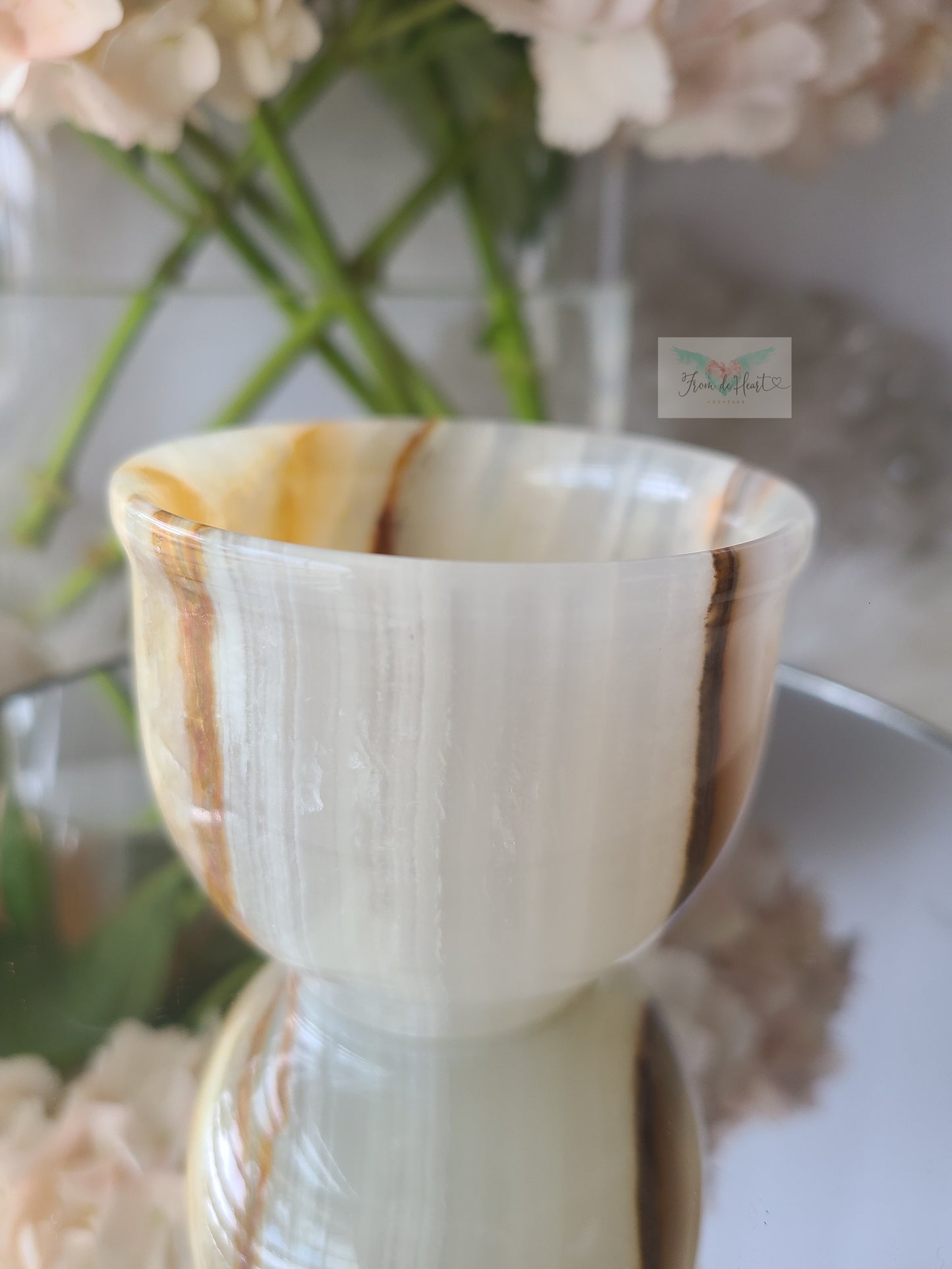 Green Onyx Cup and Saucer Pair (A2)