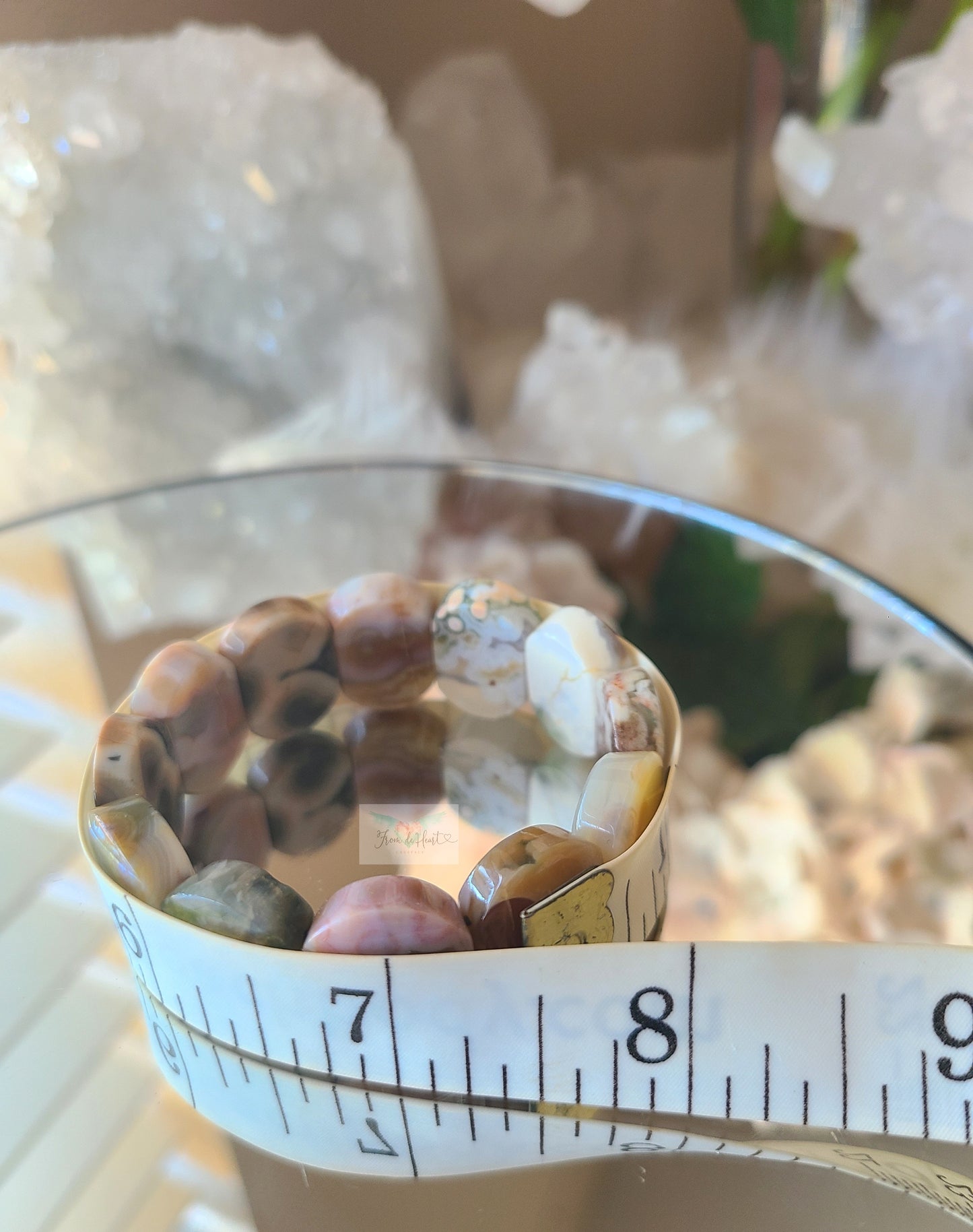 Oval Jelly Ocean Jasper Bracelet (Rare Find)