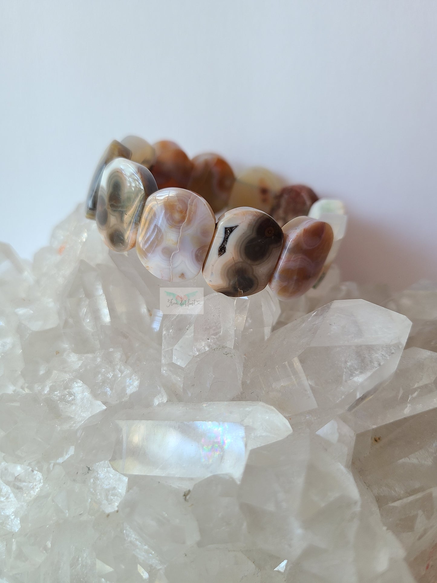 Oval Jelly Ocean Jasper Bracelet (Rare Find)