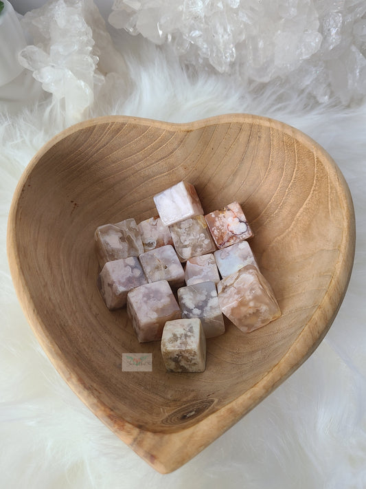 Flower Agate Cubes (Intuitively Chosen)