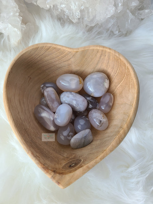 Gray Flower Agate Tumbles (Med/Lrg) (Intuitively Chosen)