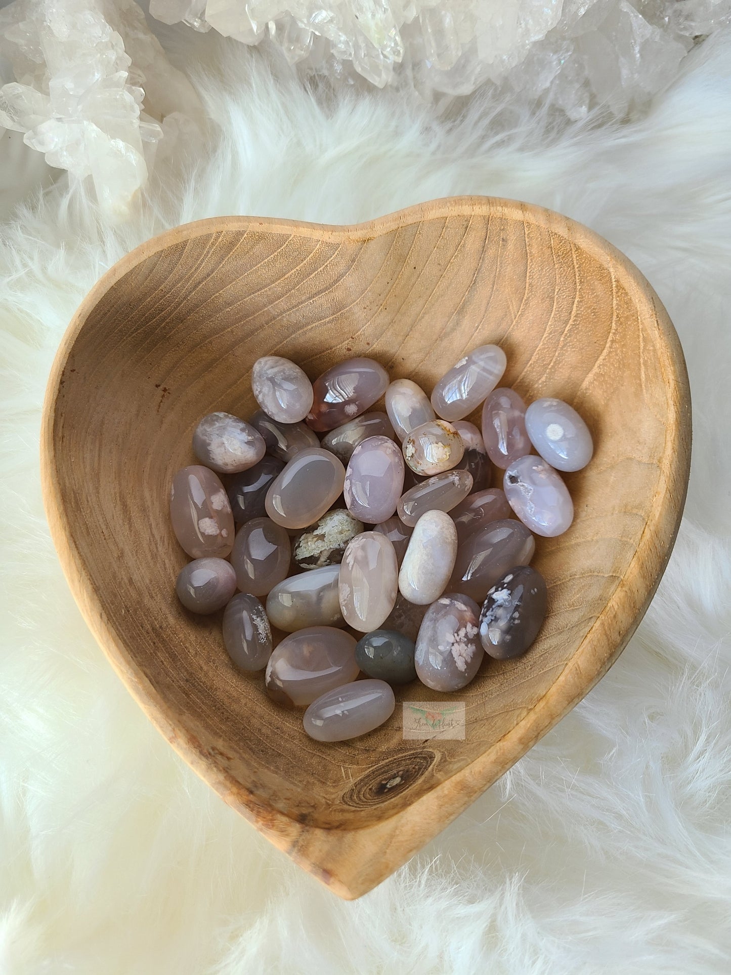 Gray Flower Agate Tumbles (Small) (Intuitively Chosen)