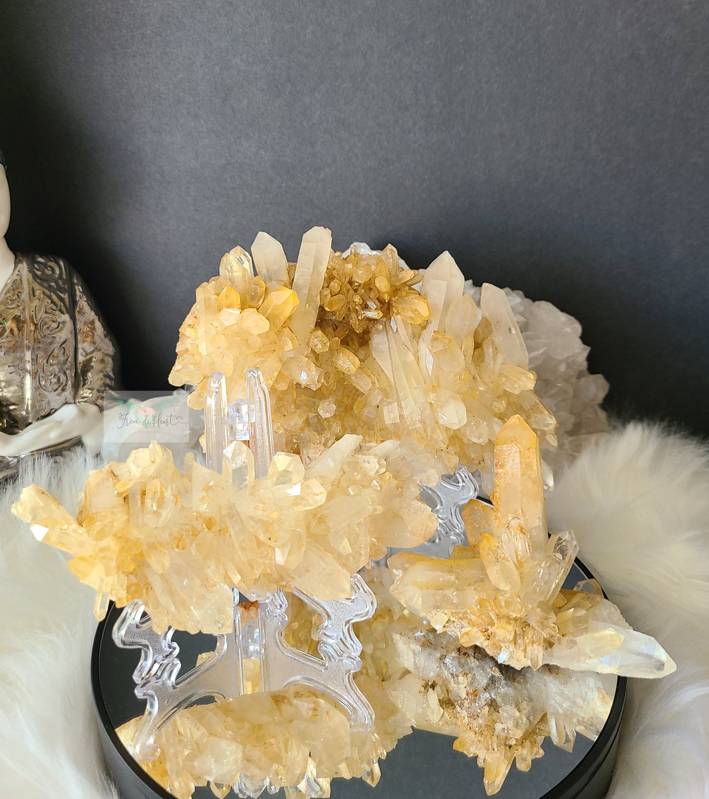 Limonite Quartz: Golden Healer Cluster (B)