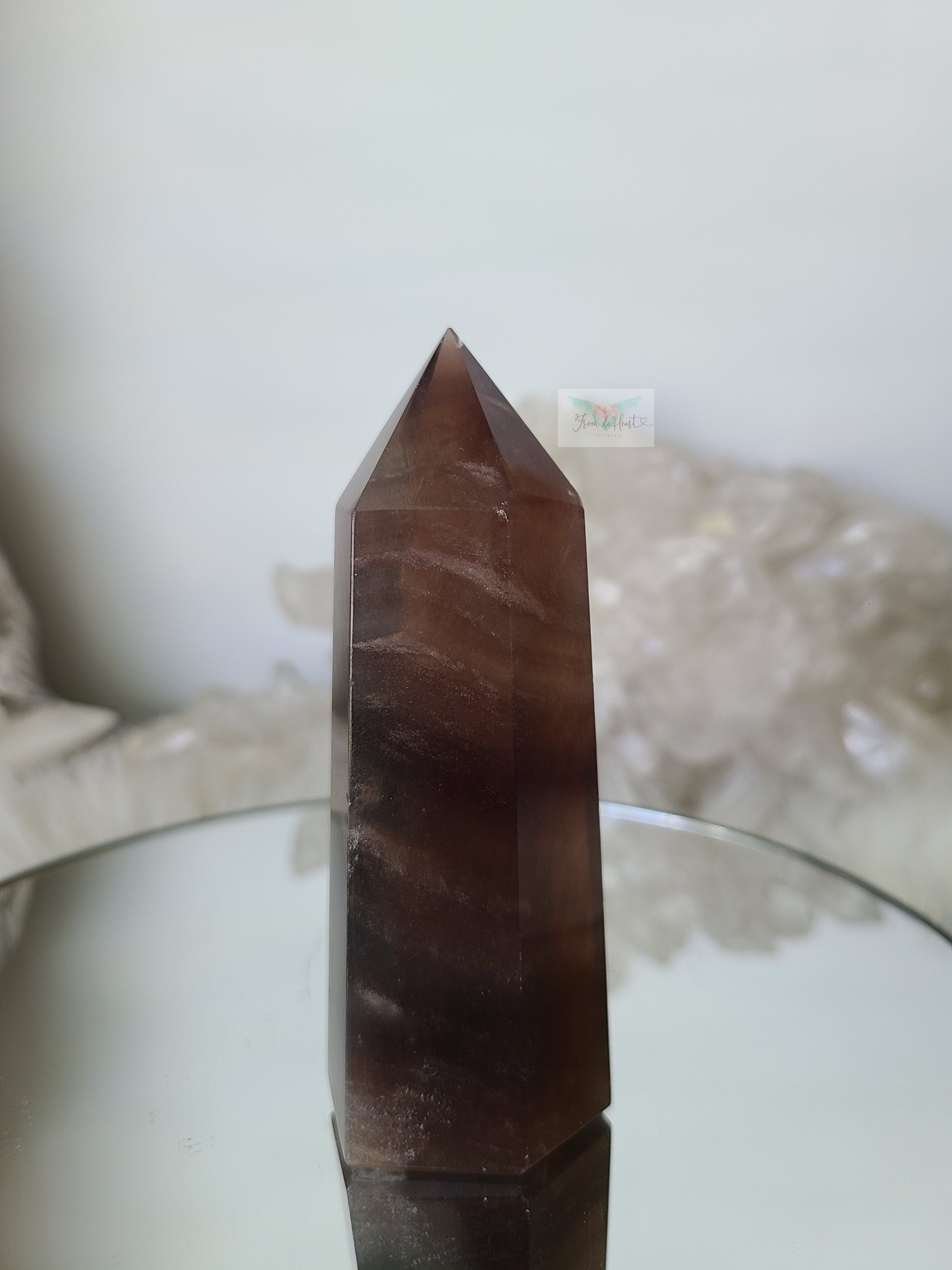 Black Silky Fluorite Tower (A, B, and C)