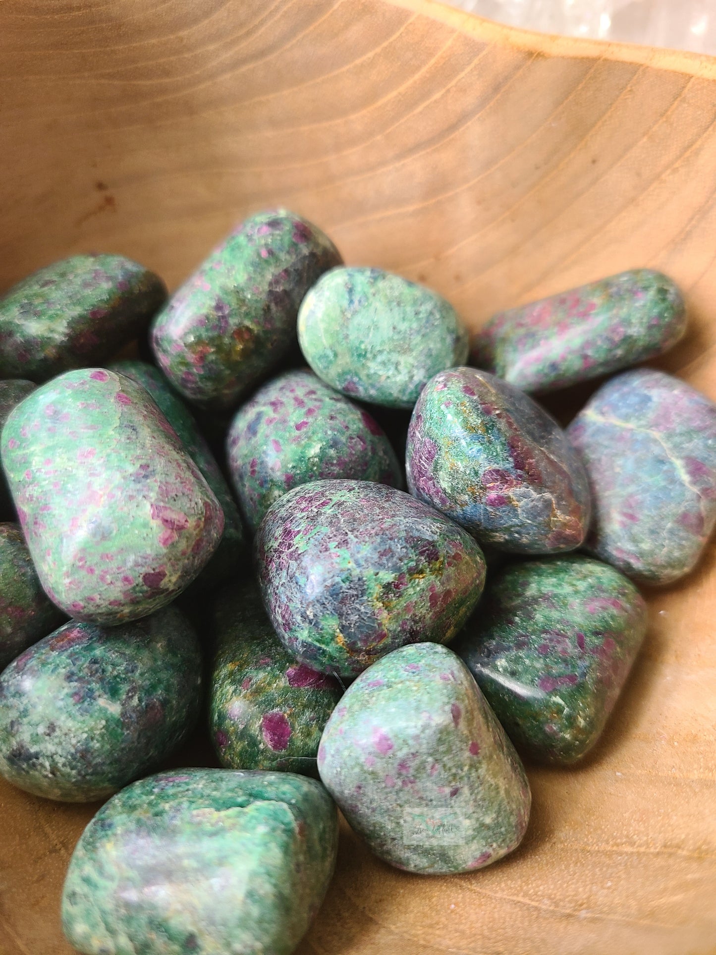 Ruby in Fuchsite Tumbles (UV Reactive)