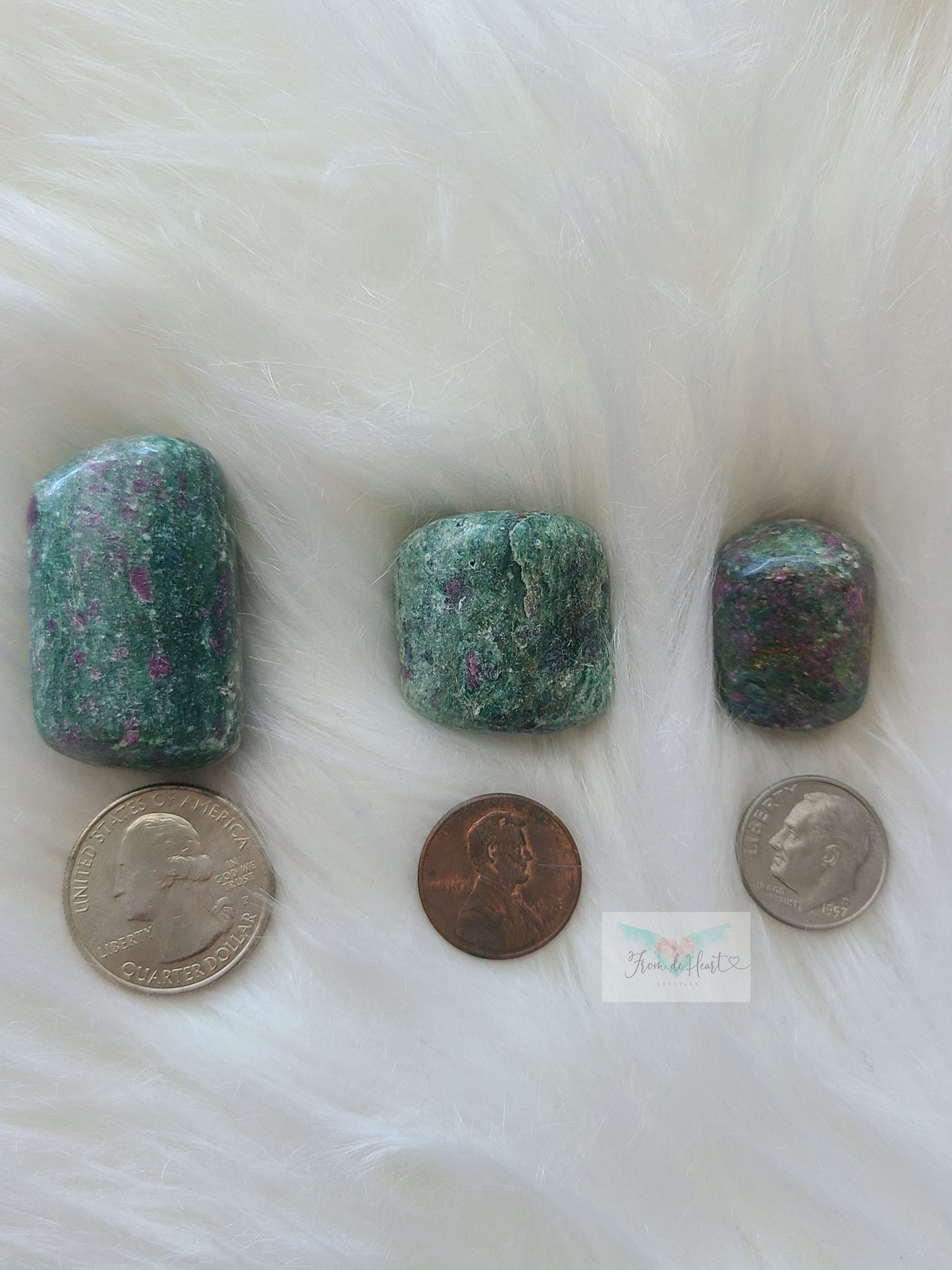 Ruby in Fuchsite Tumbles (UV Reactive)