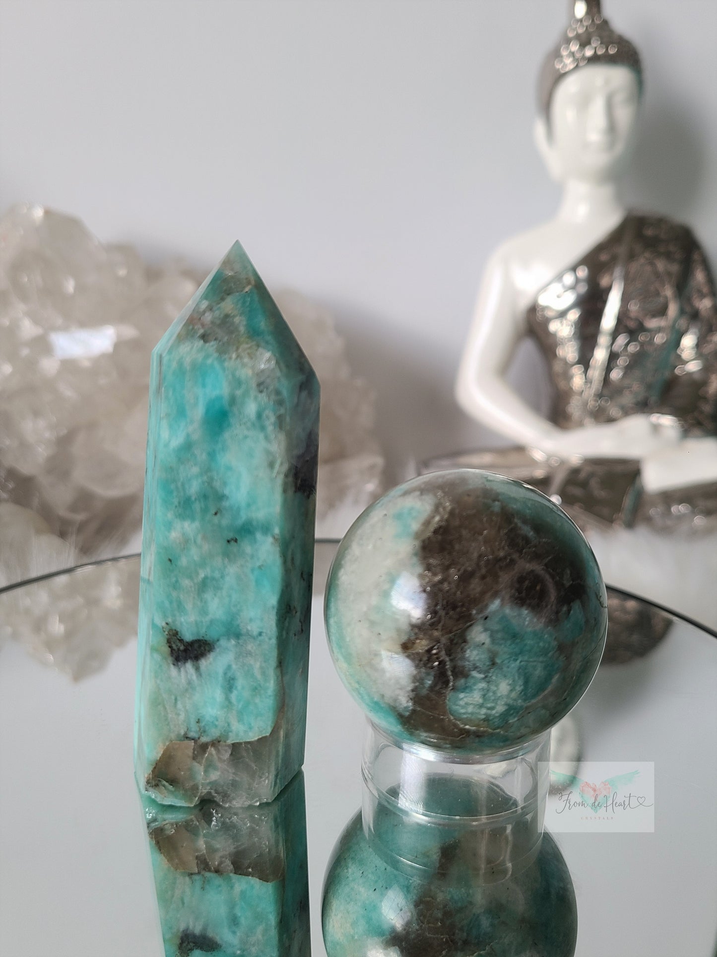 Amazonite Smoky Quartz Pair (SALE)