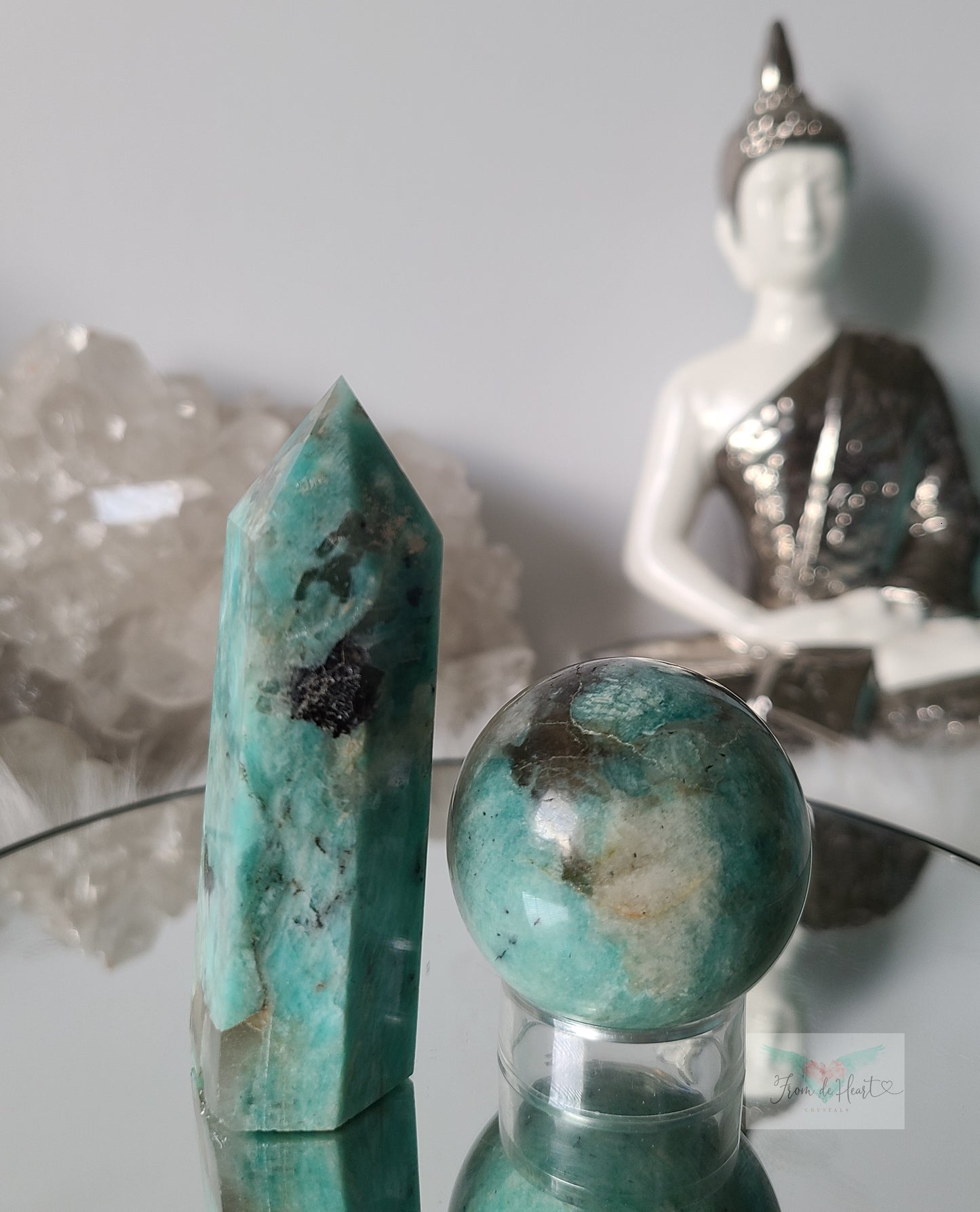 Amazonite Smoky Quartz Pair (SALE)